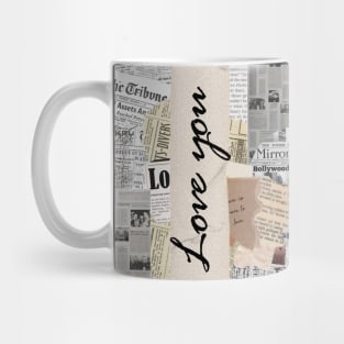 I LOVE YOU, NEWSPAPER Mug